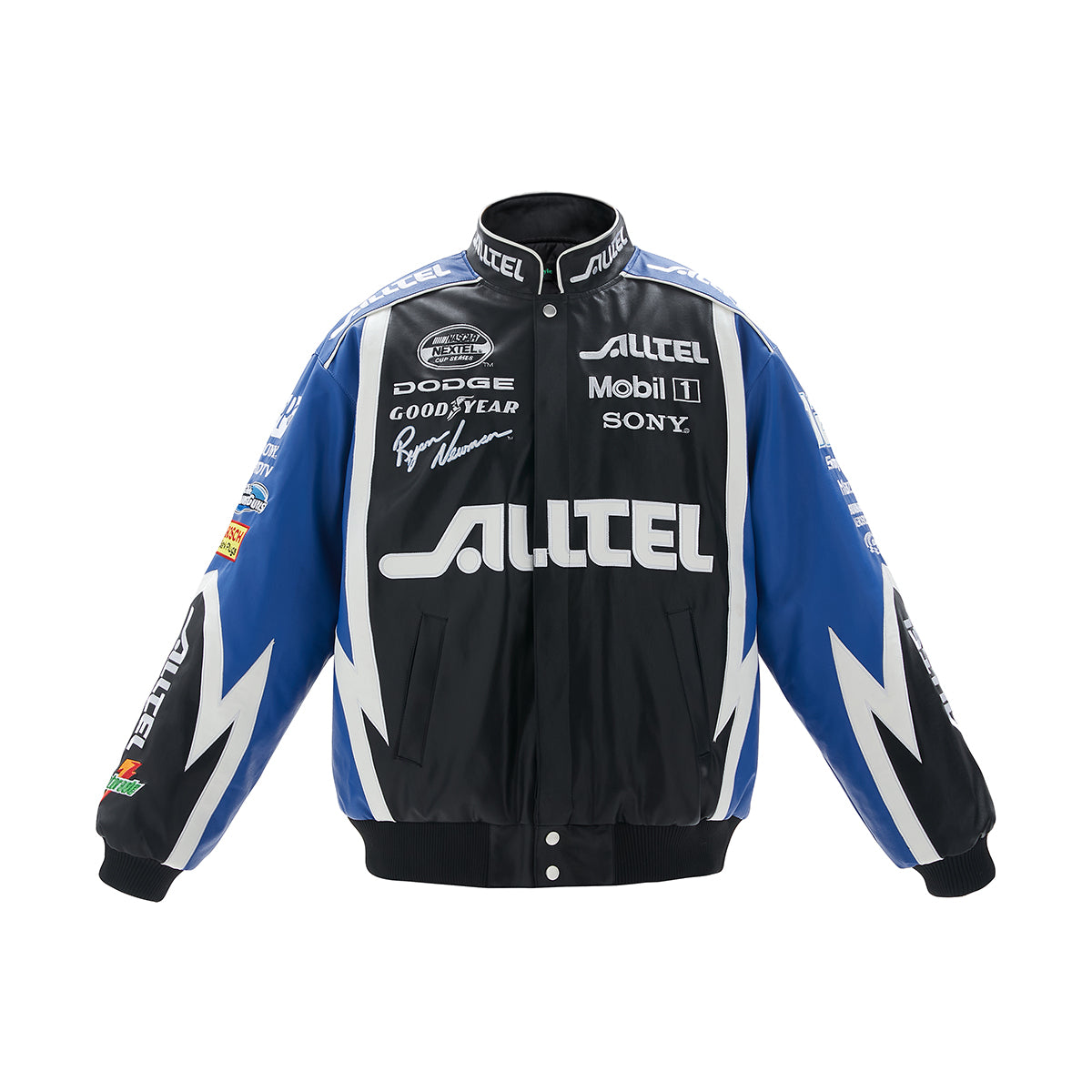 Alltel Vintage Leather Nascar Racing Jacket