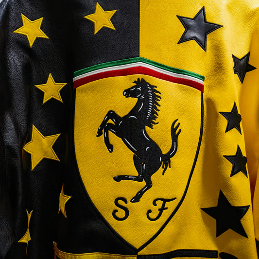 Retro Ferrari Leather Jacket
