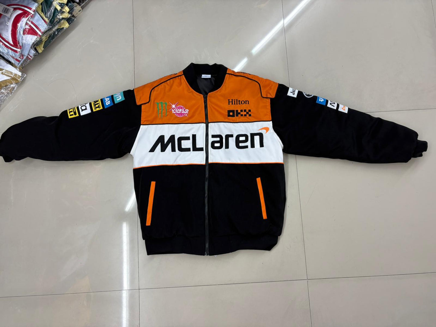 V.V.G x 2025 Orange White Mclaren F1 Racing Jacket