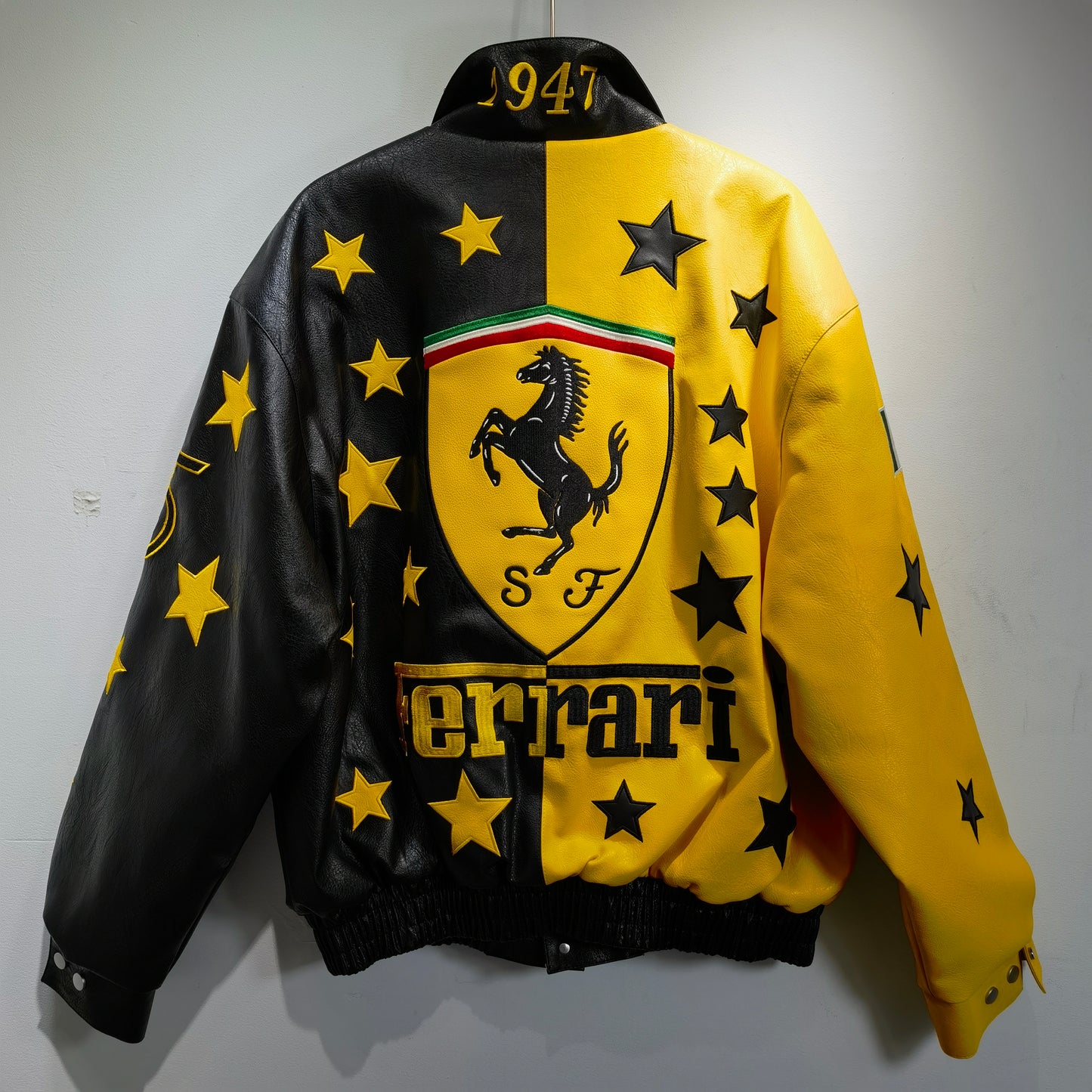 Retro Ferrari Leather Jacket