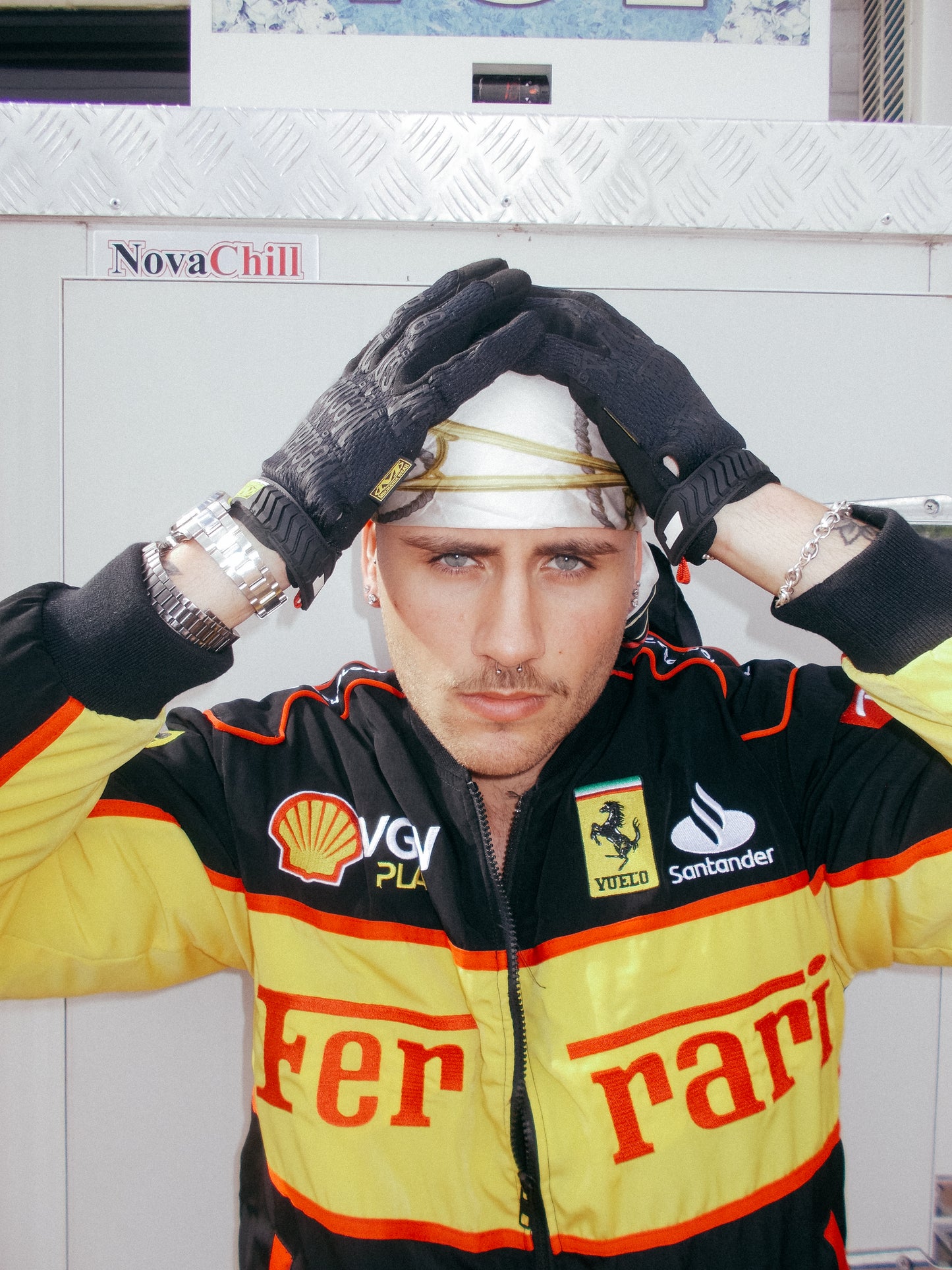 Yellow Black V.V.G 2025 Ferrari F1 Racing Jacket