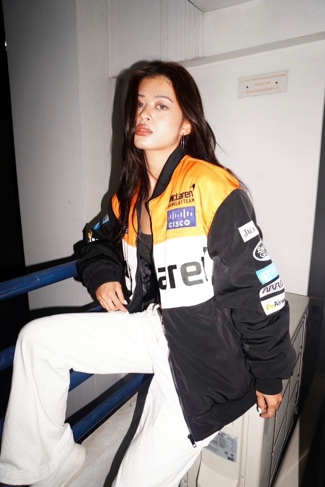 V.V.G x 2025 Orange White Mclaren F1 Racing Jacket