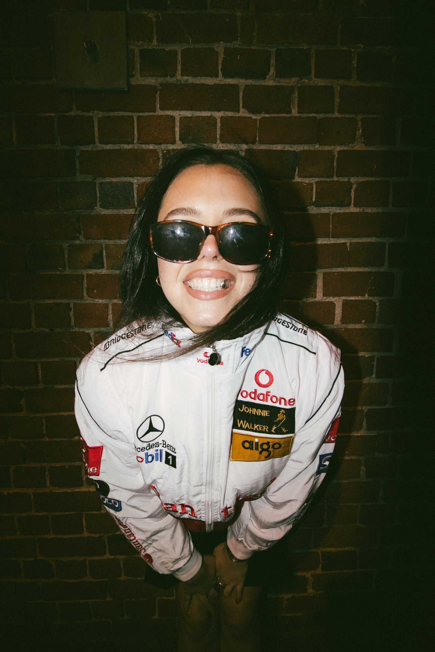 White Mercedes-McLaren F1 racing jacket