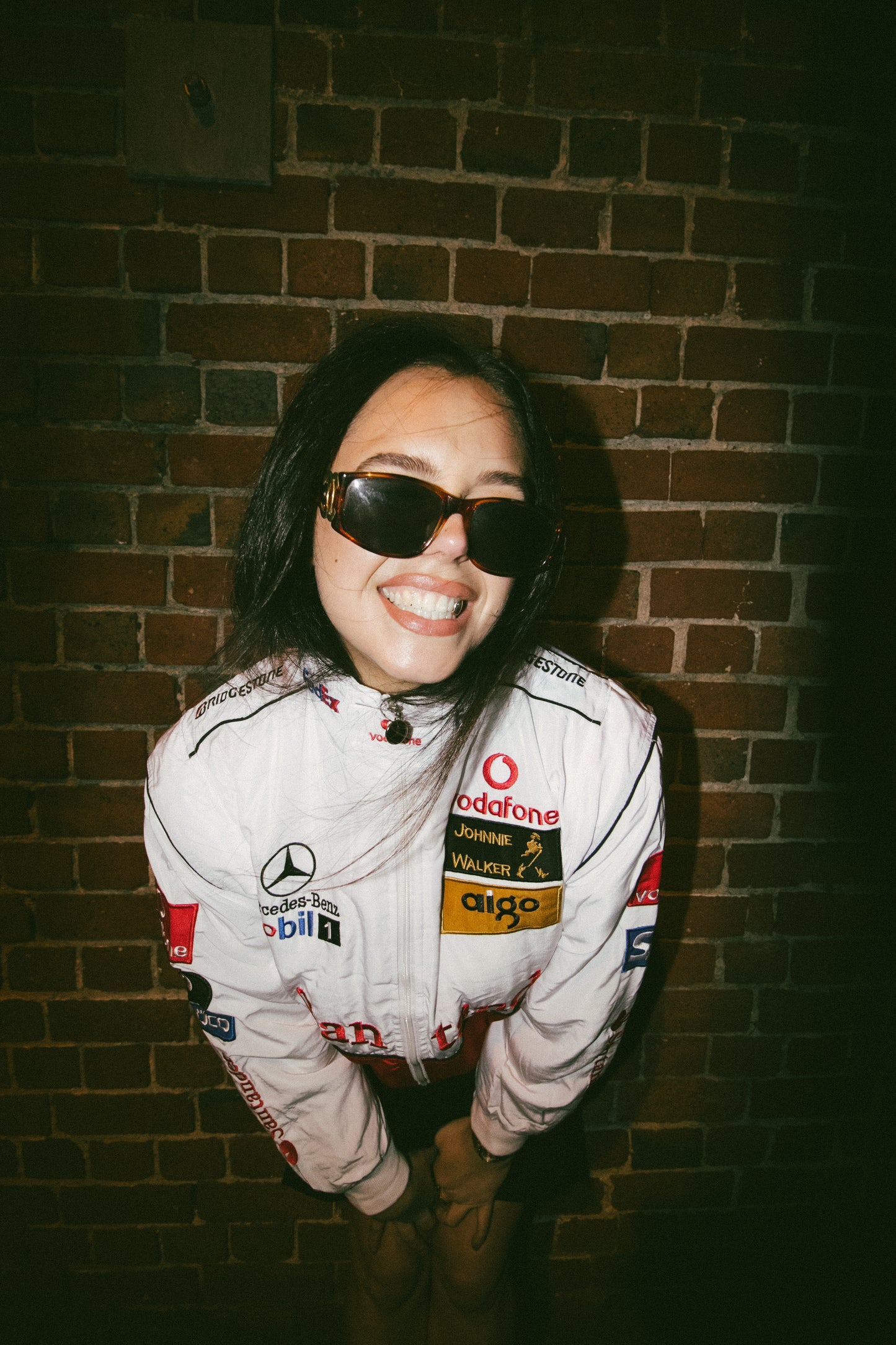 White Mercedes-McLaren F1 racing jacket