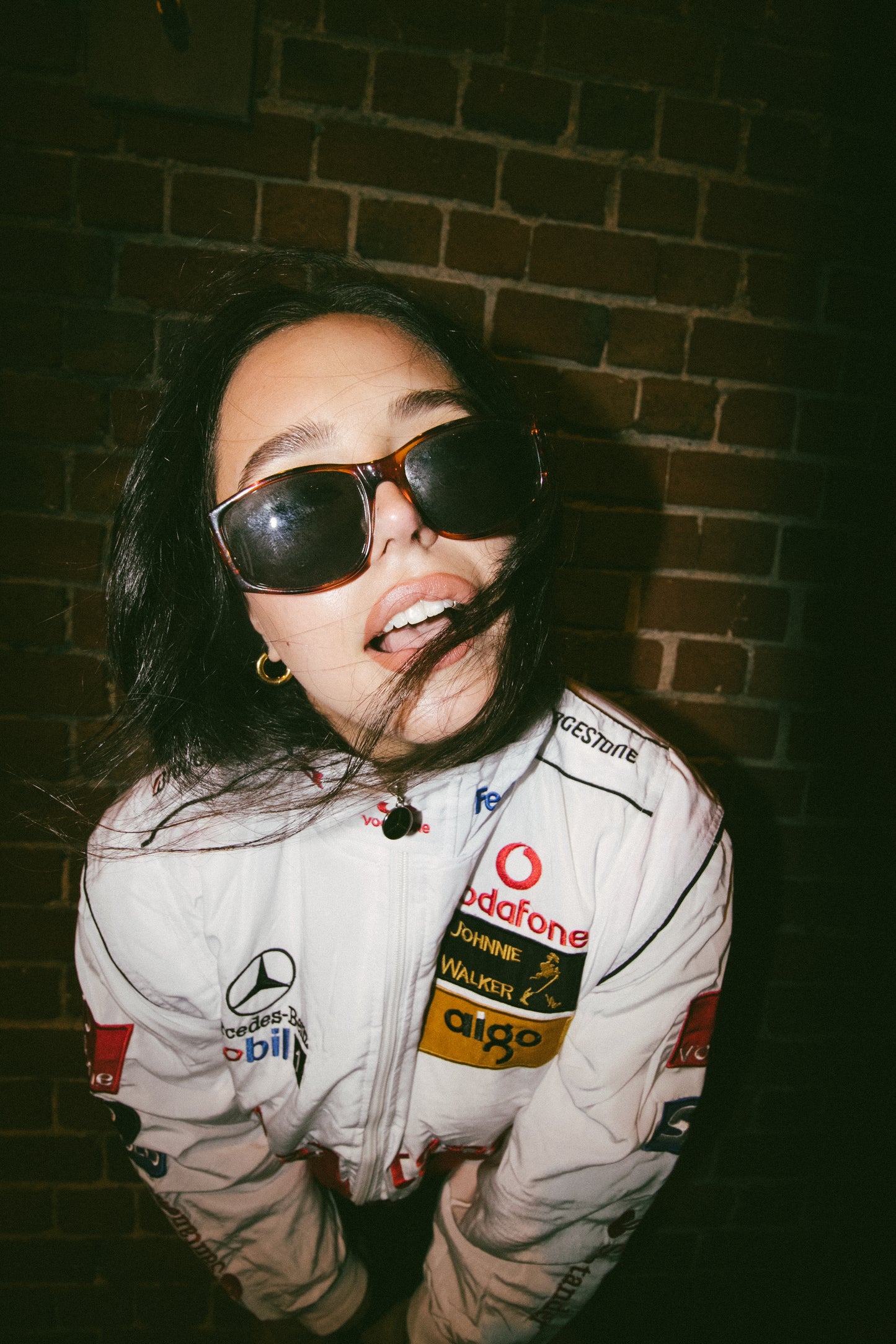 White Mercedes-McLaren F1 racing jacket