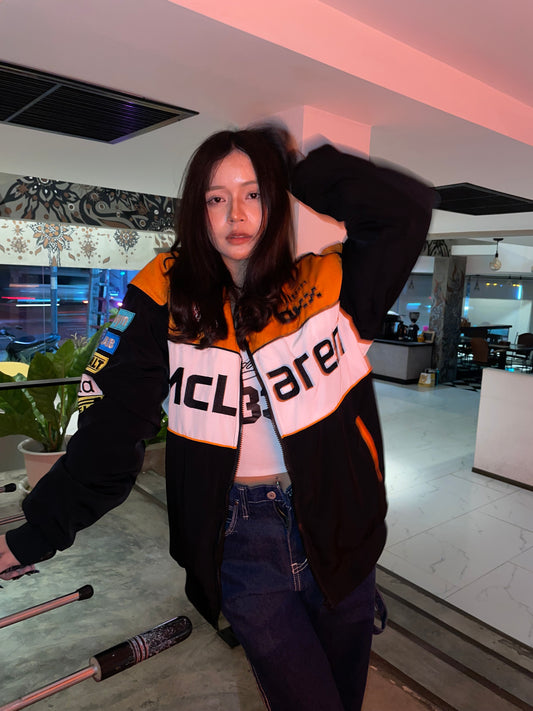 V.V.G x 2025 Orange White Mclaren F1 Racing Jacket