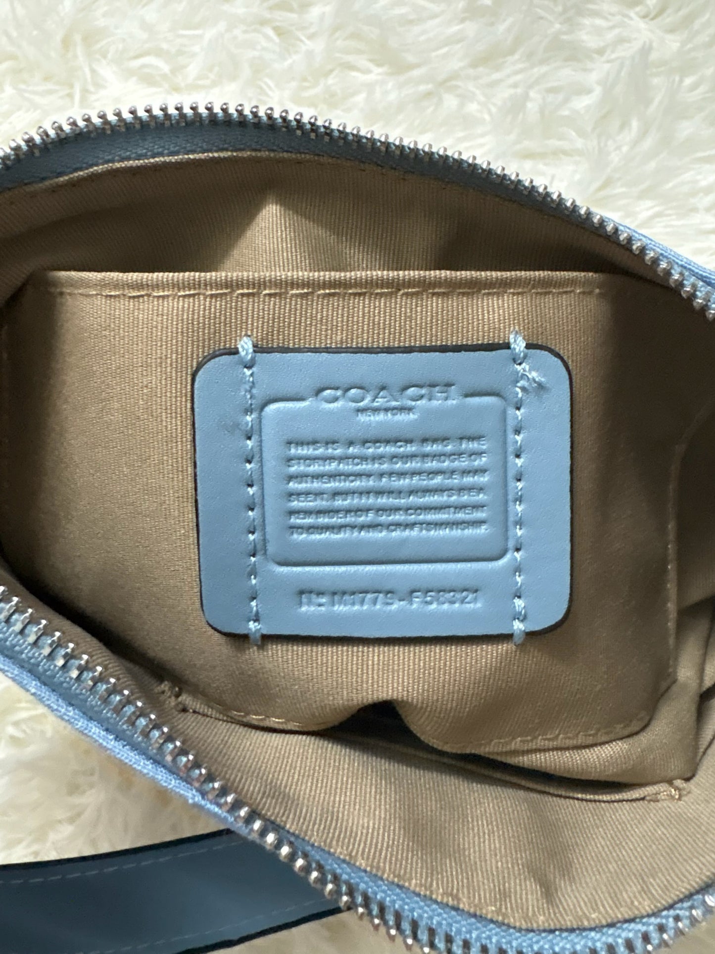 Coach Teri Wine Signature Denim Chambray Shoulder Bag