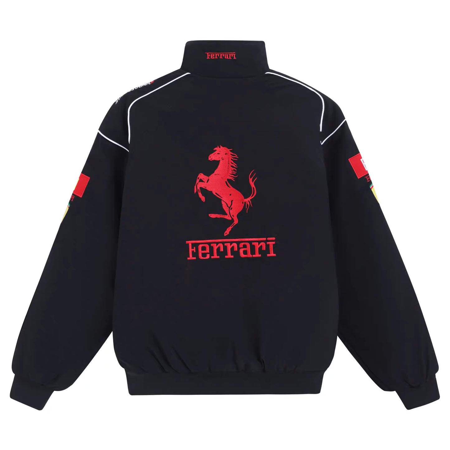 Black 00s Ferrari Vintage F1 Jacket