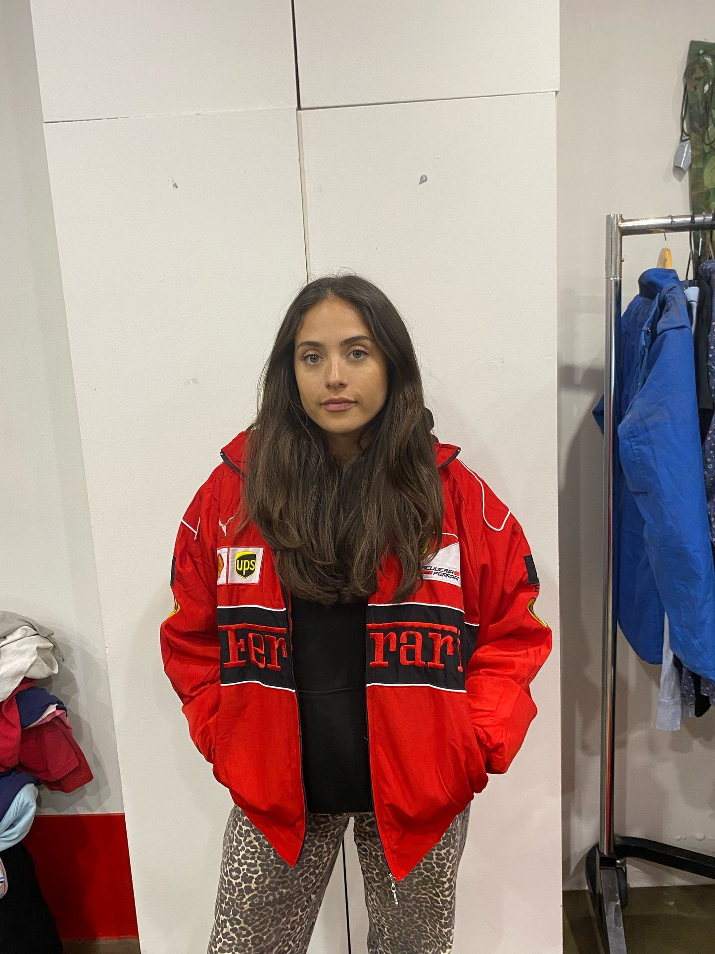 Red Vintage Puma Ferrari Racing Jacket