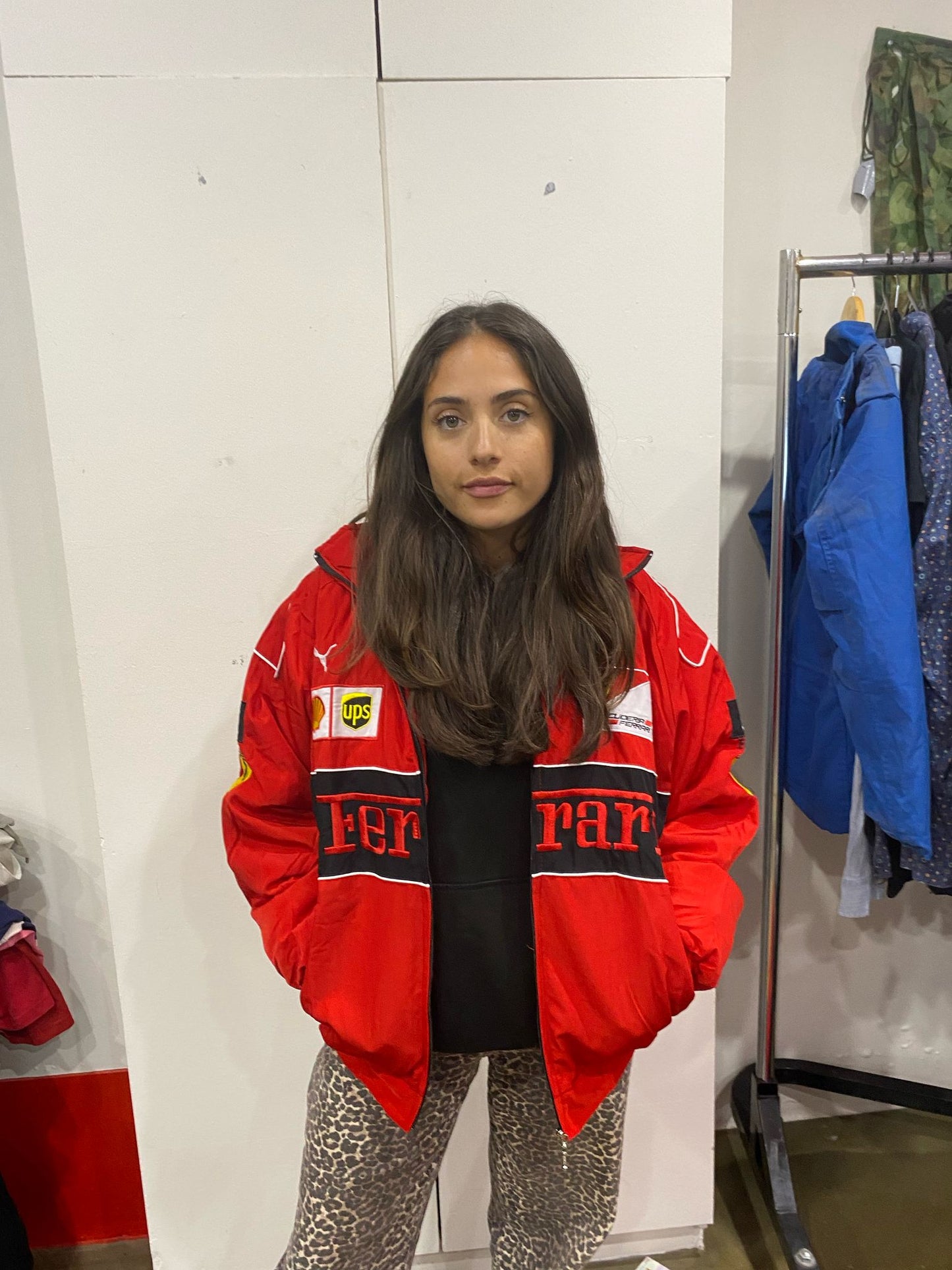 Red Vintage Puma Ferrari Racing Jacket