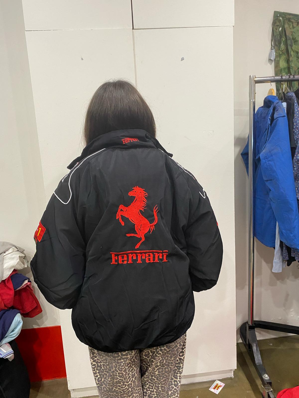 Black 00s Ferrari Vintage F1 Jacket