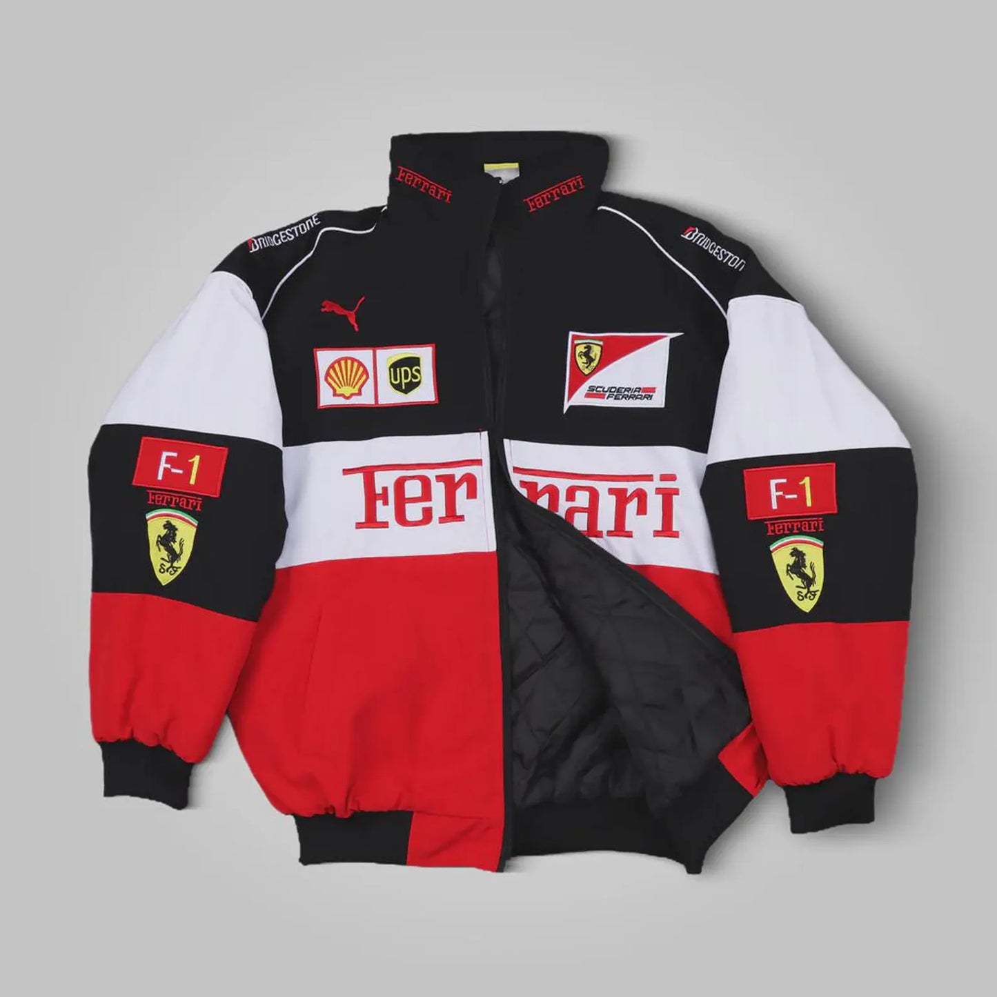 White Ferrari Puma Vintage Racing Jacket