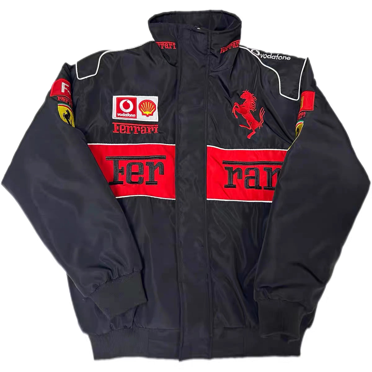 Black Big Ferrari Vintage F1 Jacket