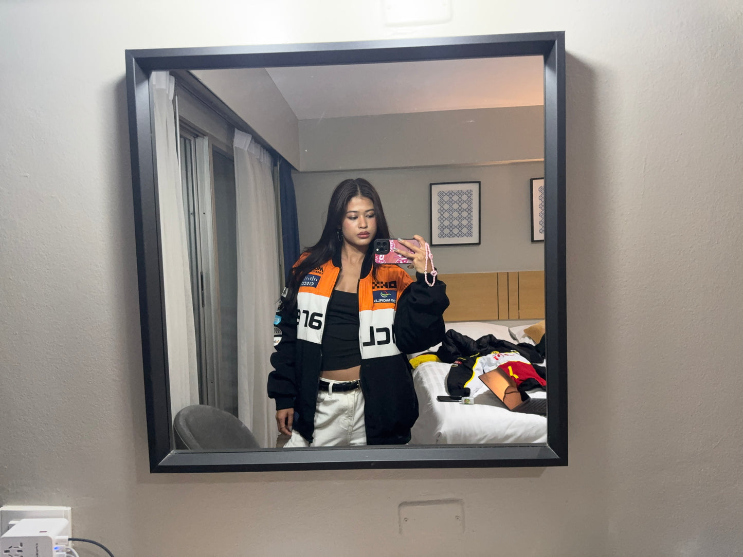 V.V.G x 2025 Orange White Mclaren F1 Racing Jacket