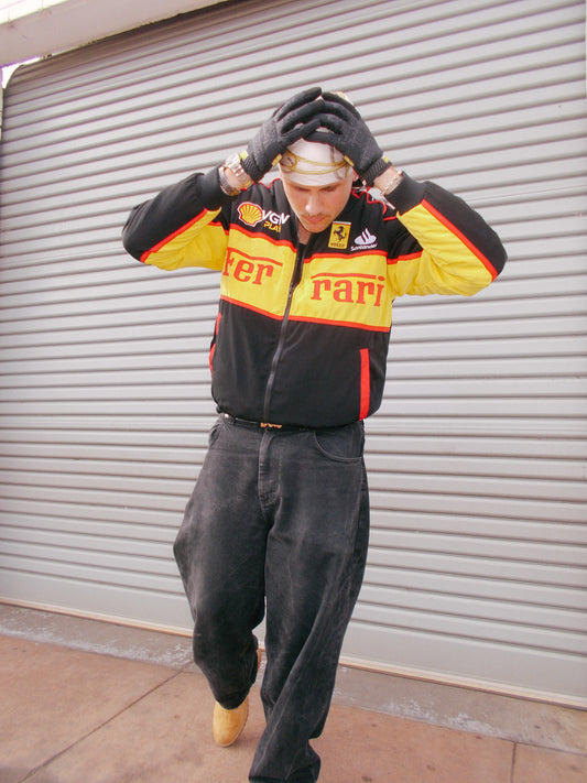 Yellow Black V.V.G 2025 Ferrari F1 Racing Jacket