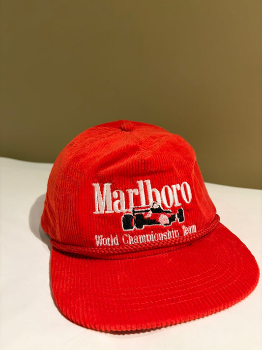 Marboro World Championship Team corduroy snapback hat-Red