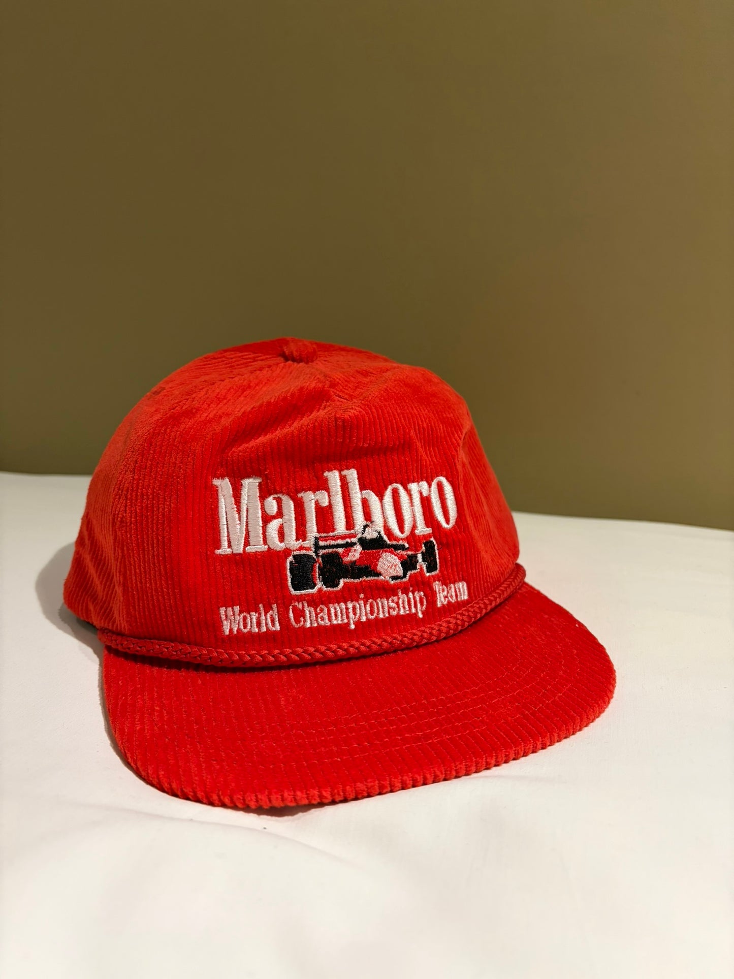 Marboro World Championship Team corduroy snapback hat-Red
