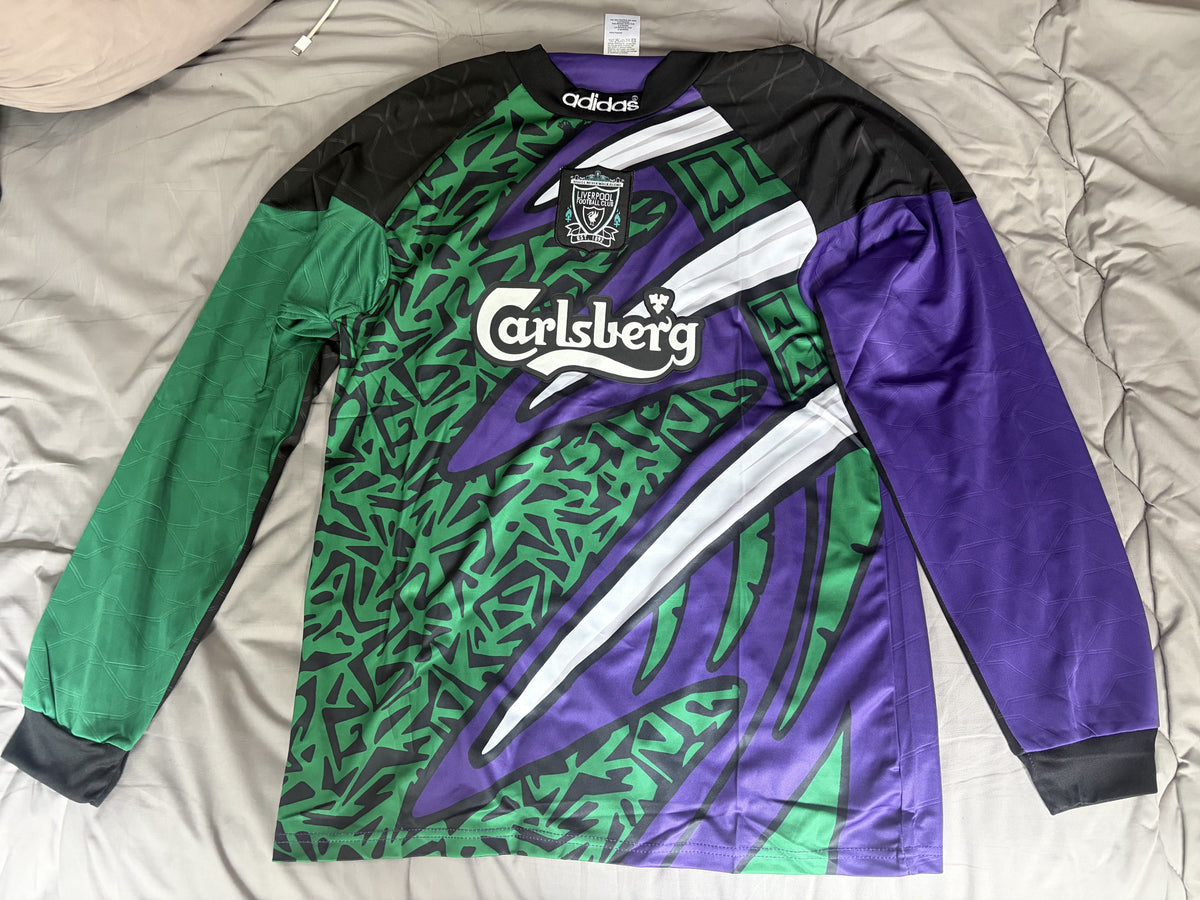 Vintage Adidas Liverpool 1995-96 goalkeeper jersey