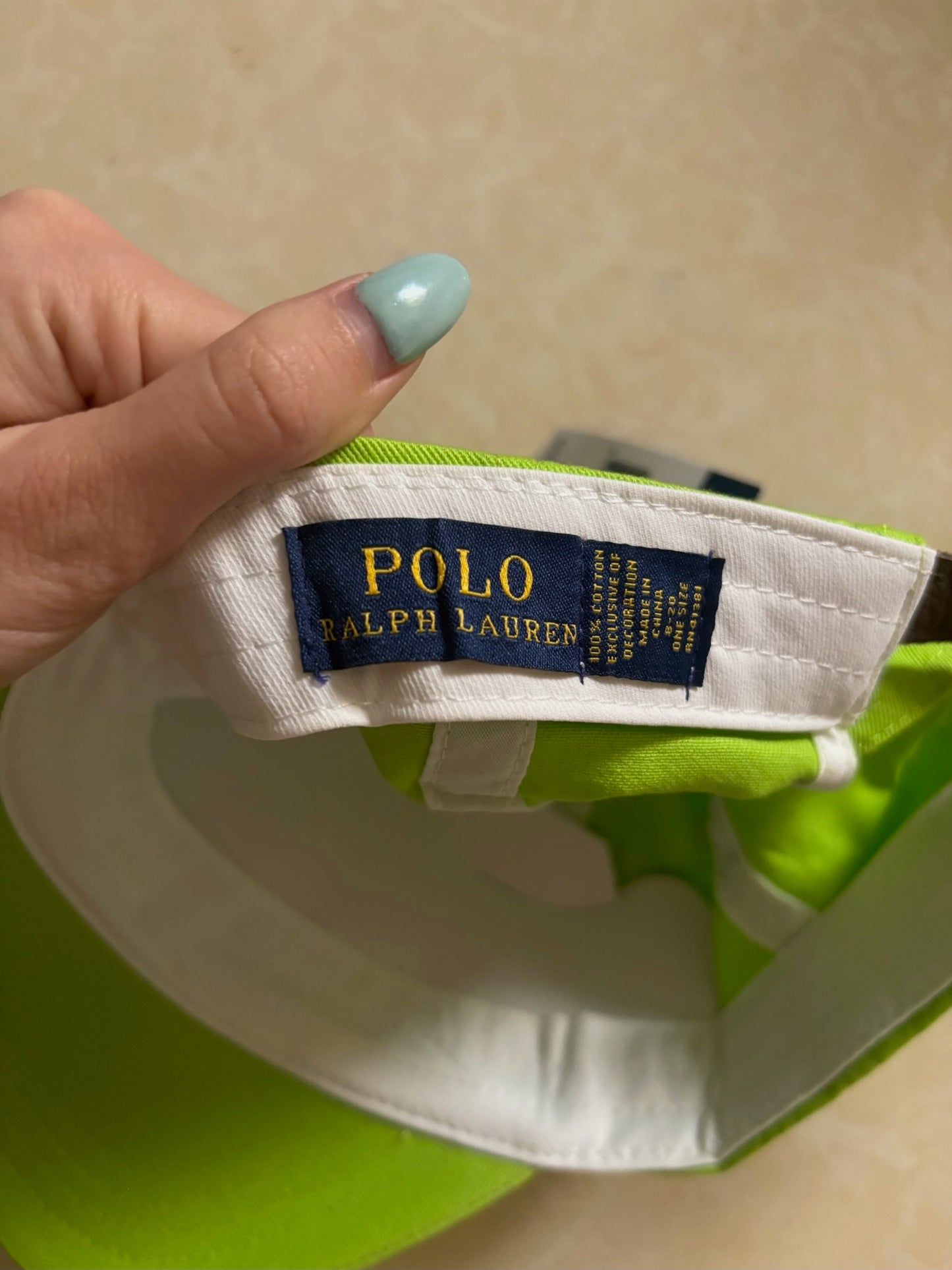 Polo Ralph Lauren Baseball Cap-Neon Lime