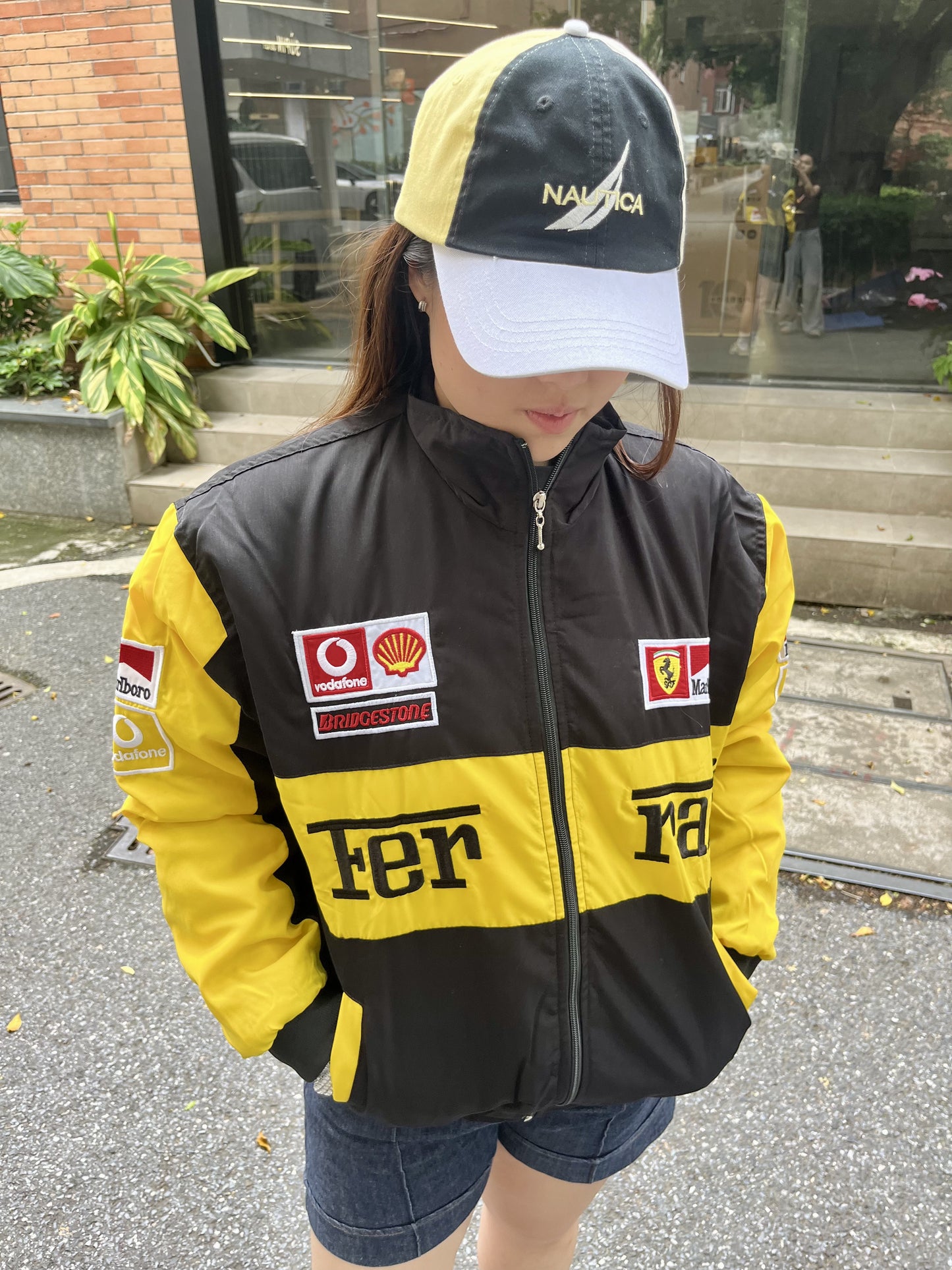 Ferrari F1 racing jacket-Black Yellow