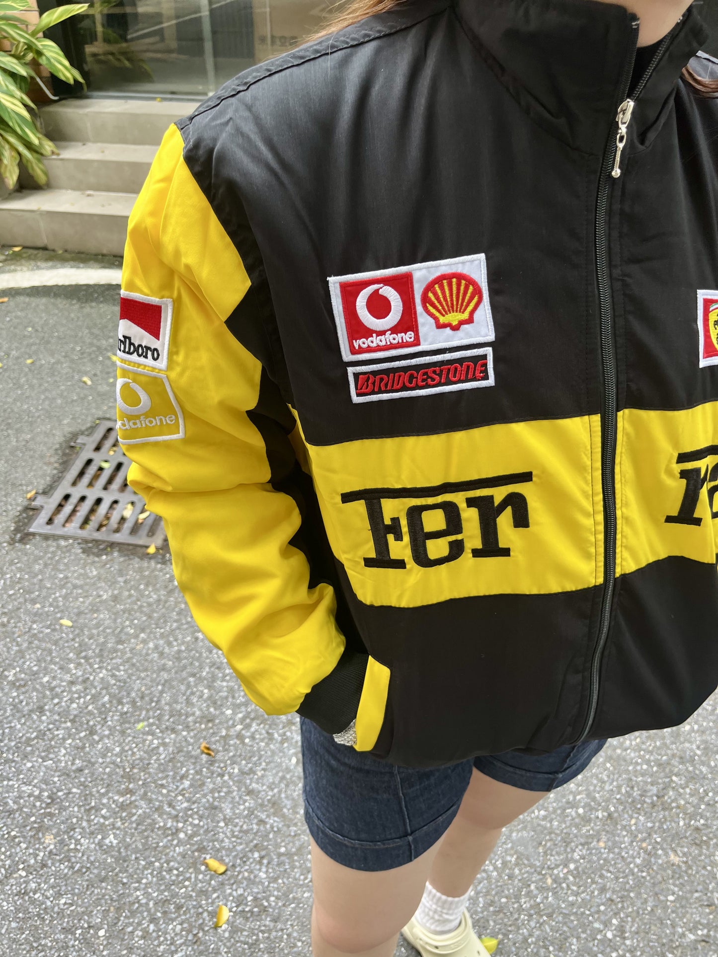 Ferrari F1 racing jacket-Black Yellow