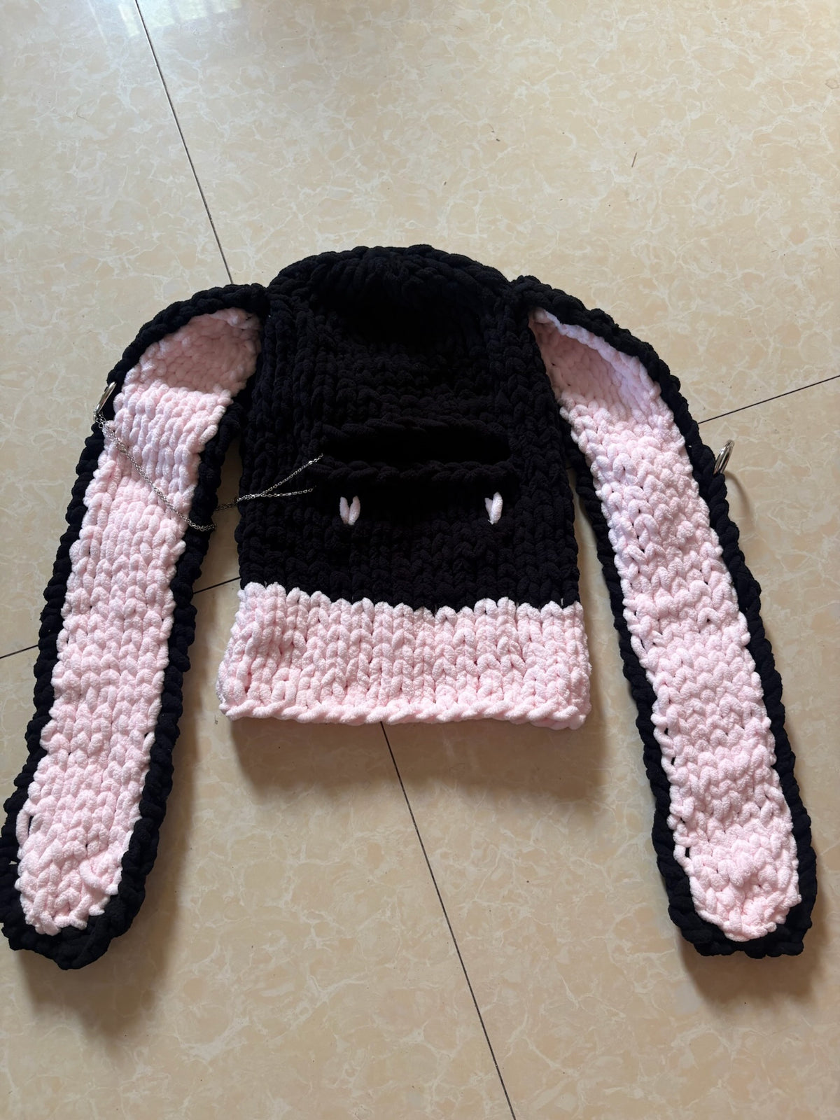 Bunny Ears Hood – Black / Light Pin