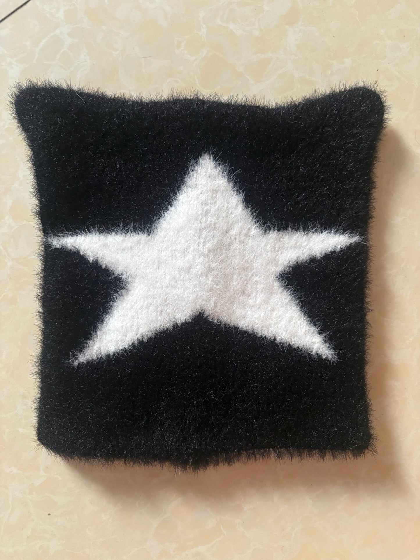 Cat Ear Star Beanie-Black