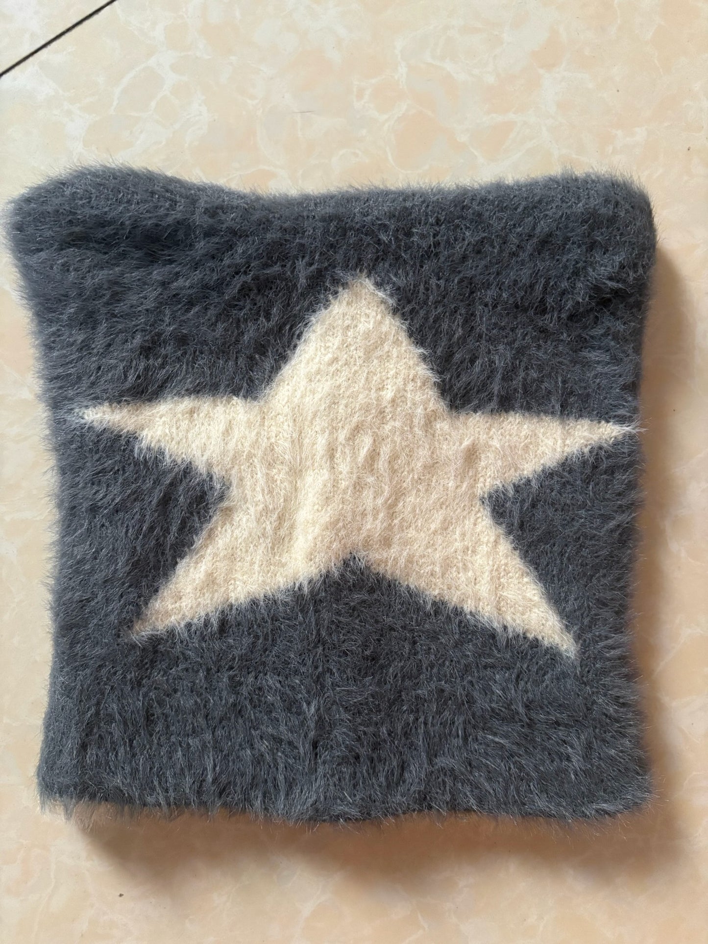 Cat Ear Star Beanie-Dark Gray