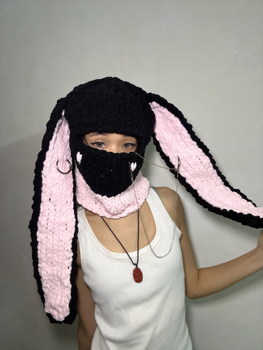 Bunny Ears Hood – Black / Light Pin