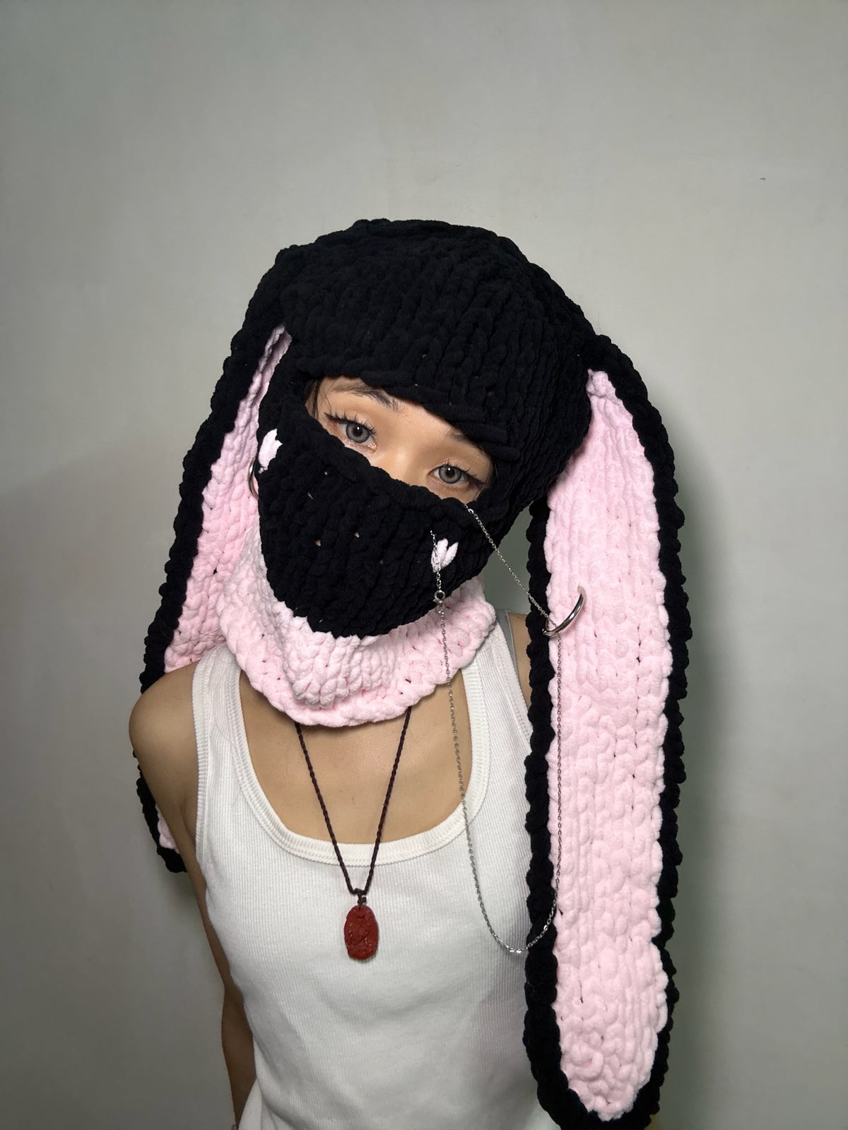 Bunny Ears Hood – Black / Light Pin