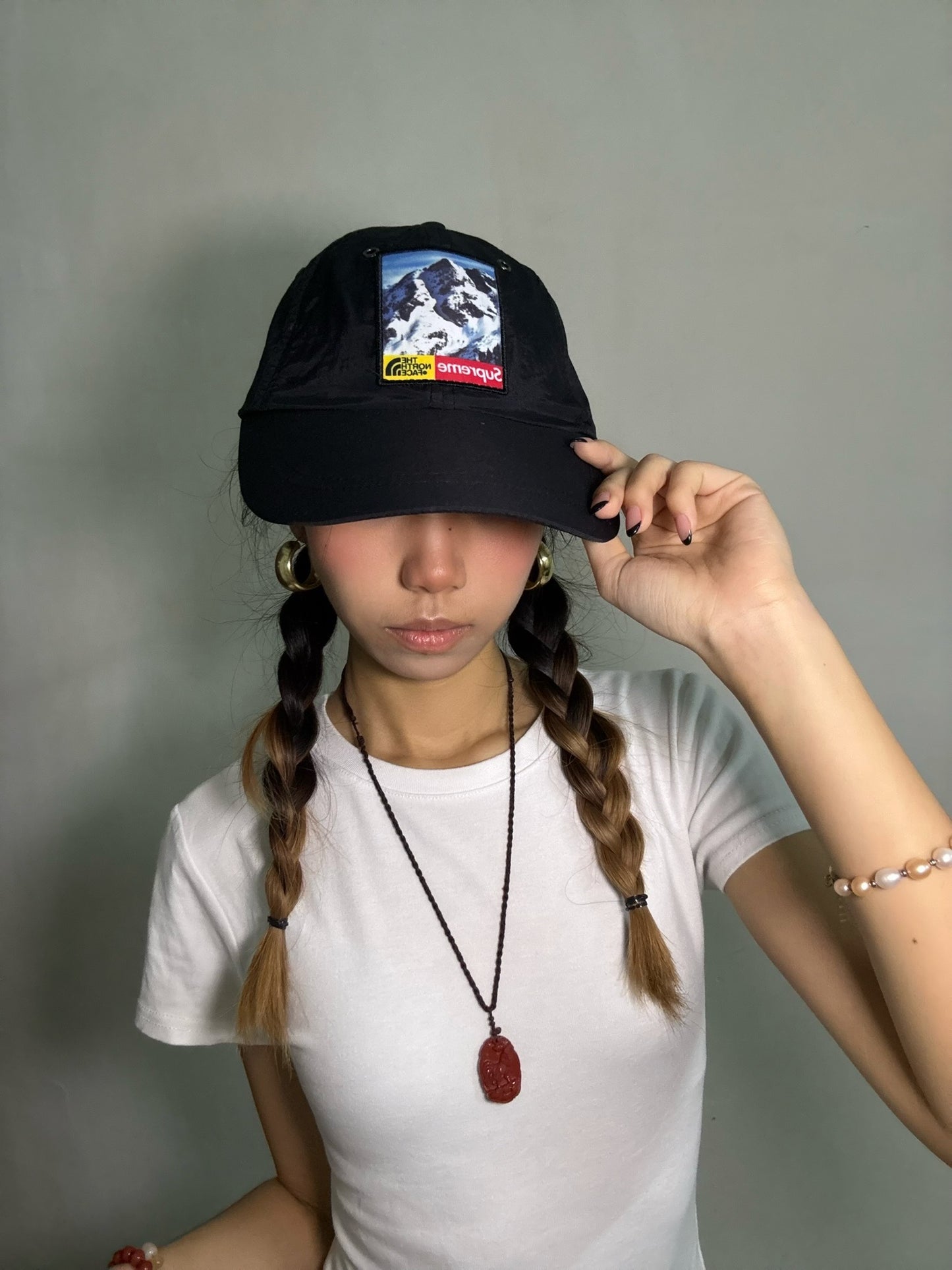 Supreme x The North Face Mountain 6-Panel Hat-Black