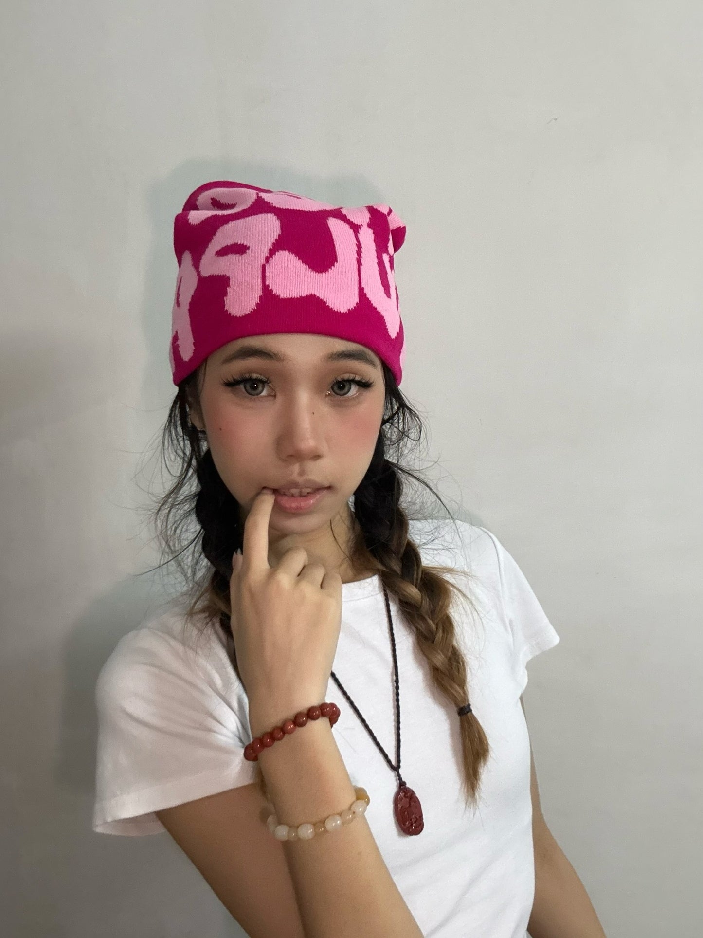 Mea Culpa beanie-Pink