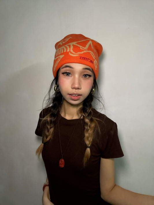 Bird Head Toque Beanie – Orange