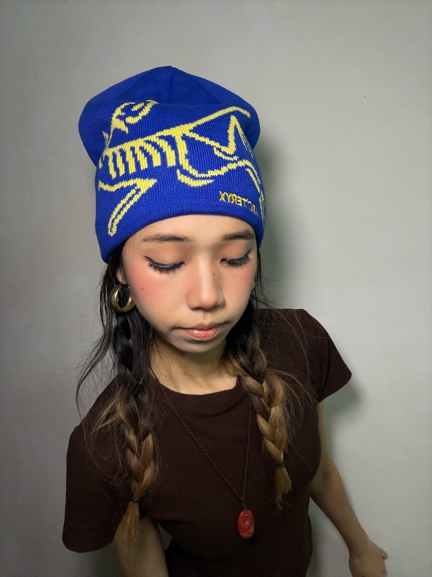 Bird Head Toque – Blue / Yellow