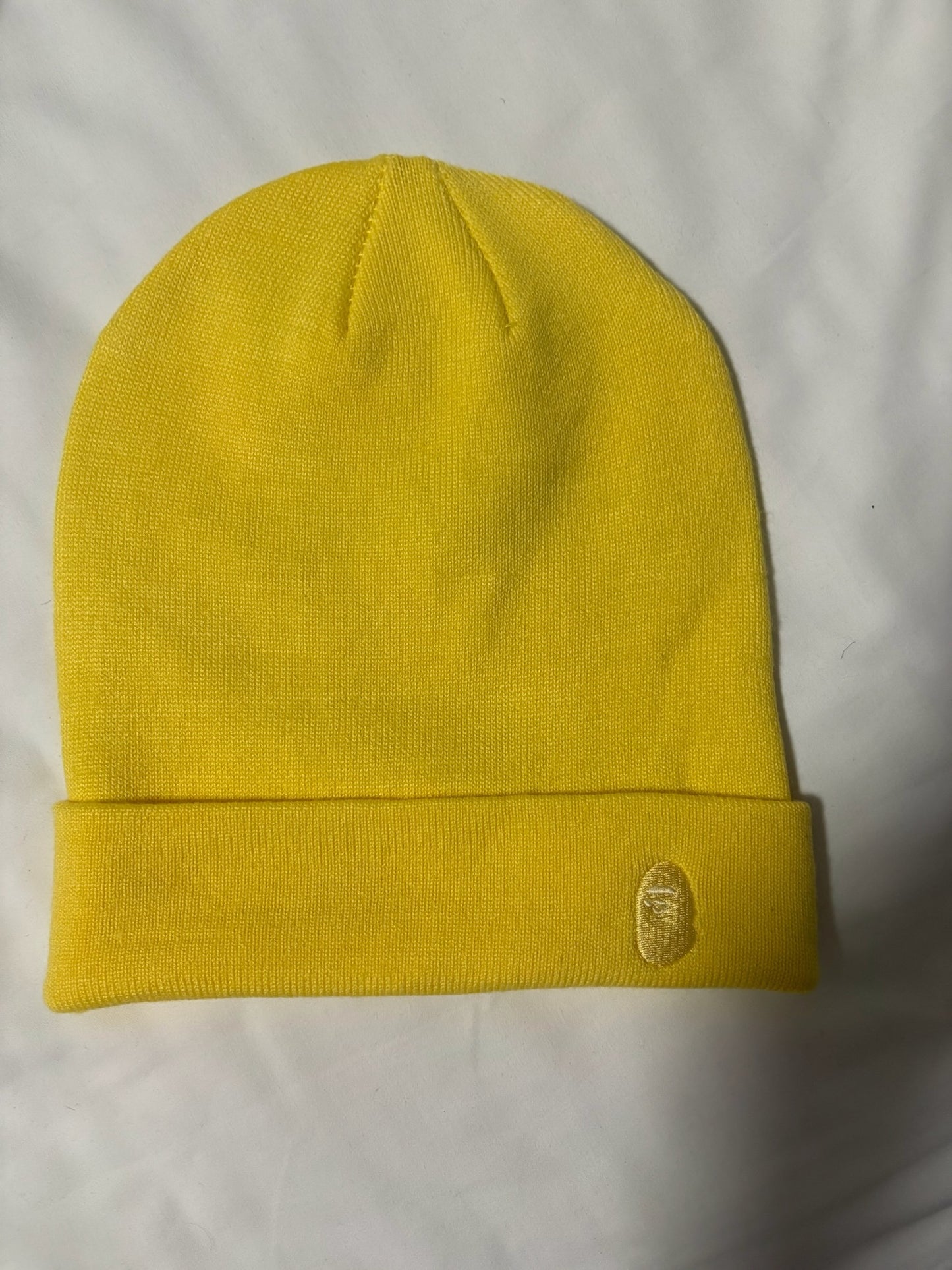 BAPE Ape Head One Point Knit Cap - Yellow