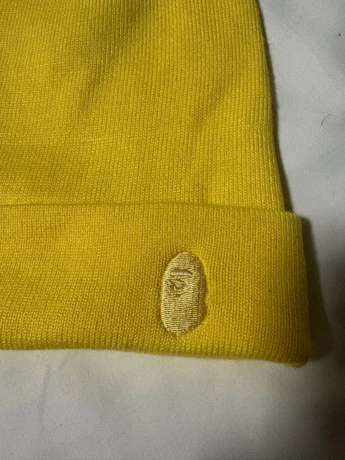 BAPE Ape Head One Point Knit Cap - Yellow