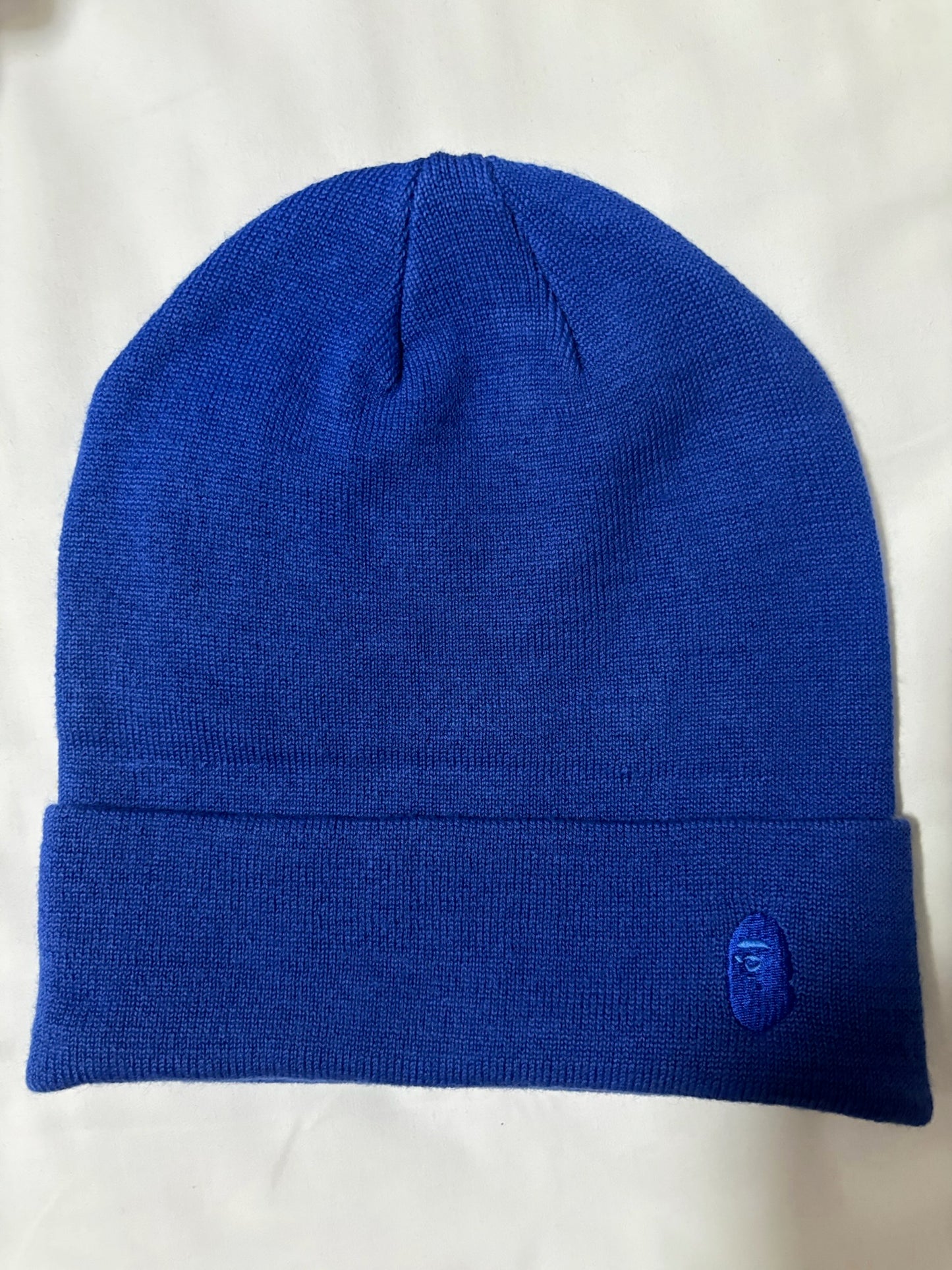 BAPE Ape Head One Point Knit Cap - Blue