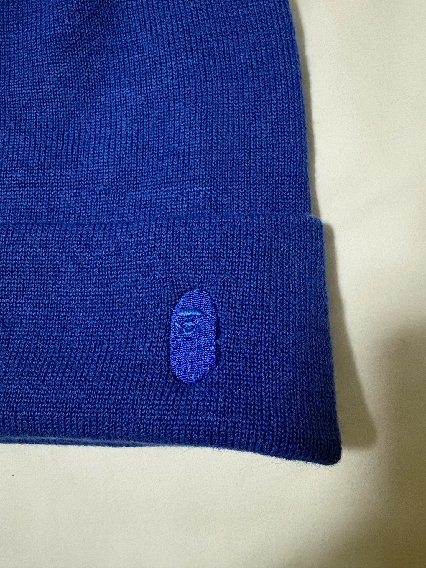 BAPE Ape Head One Point Knit Cap - Blue