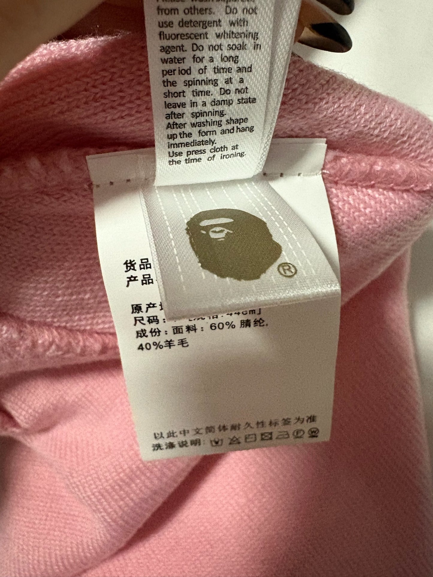 BAPE Ape Head One Point Knit Cap - Pink