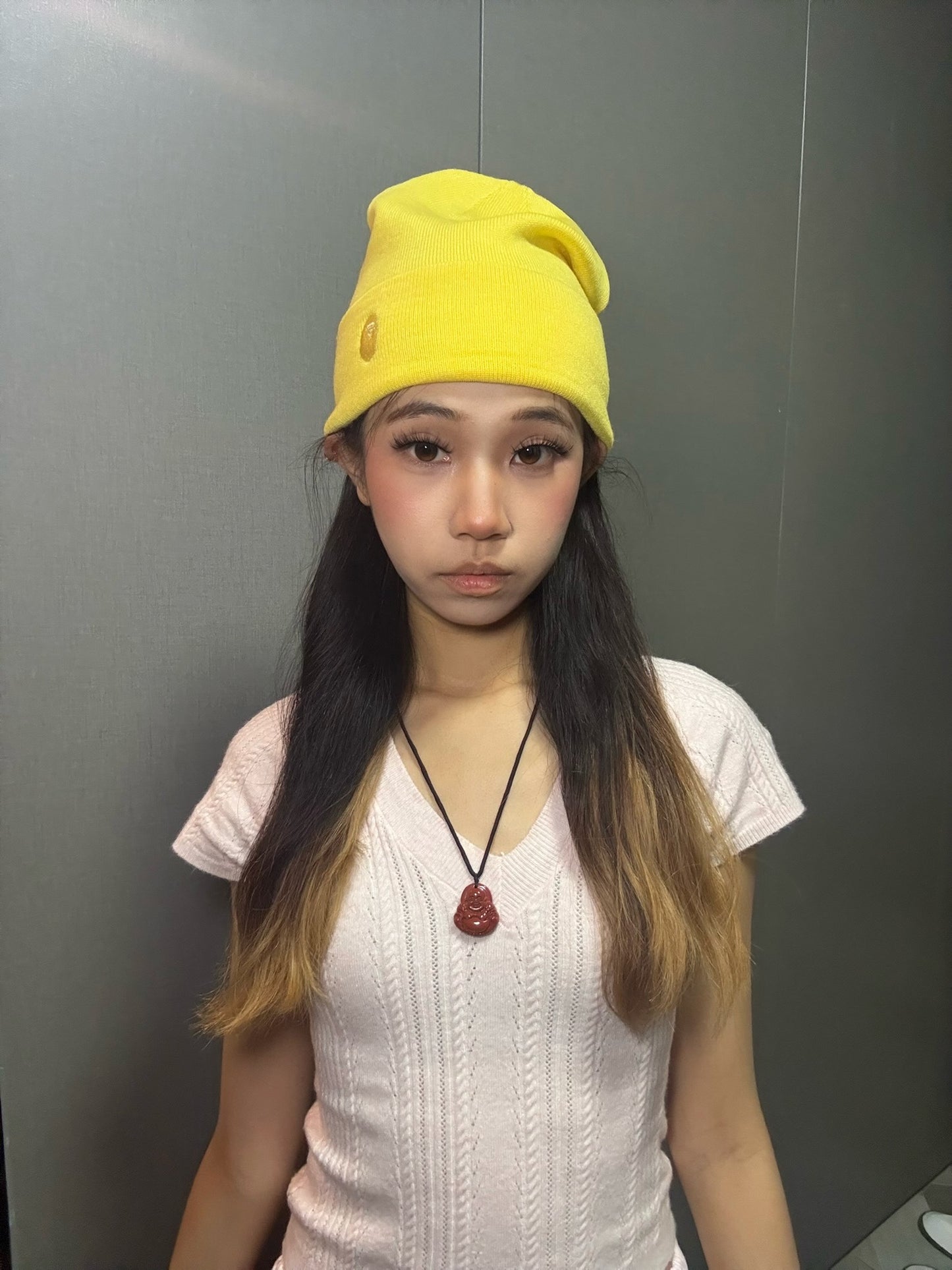 BAPE Ape Head One Point Knit Cap - Yellow