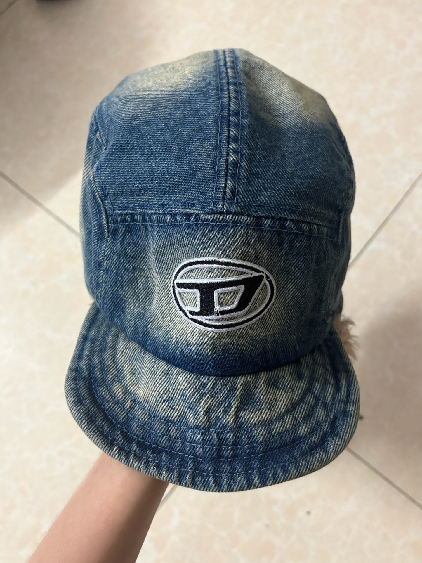 Diesel bule denim trapper hat
