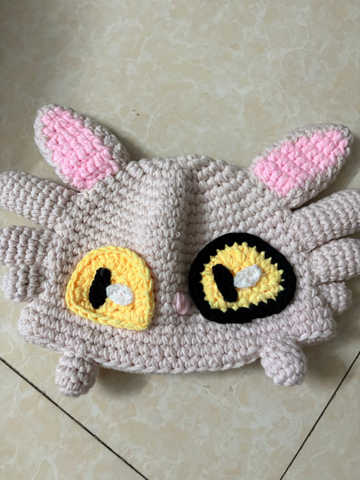 Dragon crochet beanie-Gray
