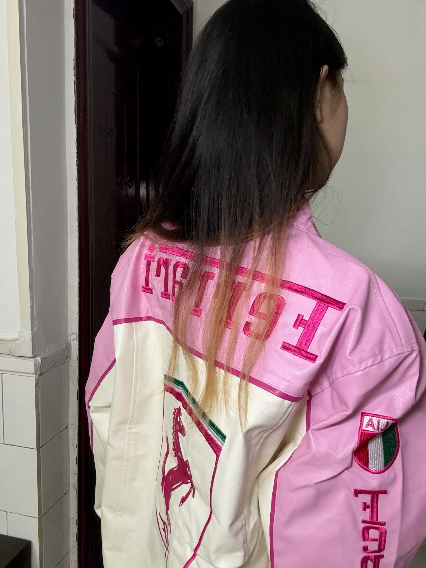 Ferrari F1 racing-Pink White