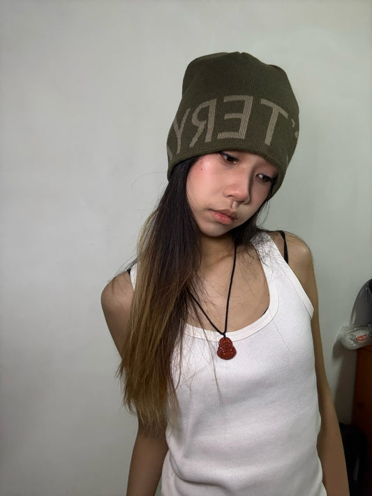 Word Head Toque – Deep Olive Green