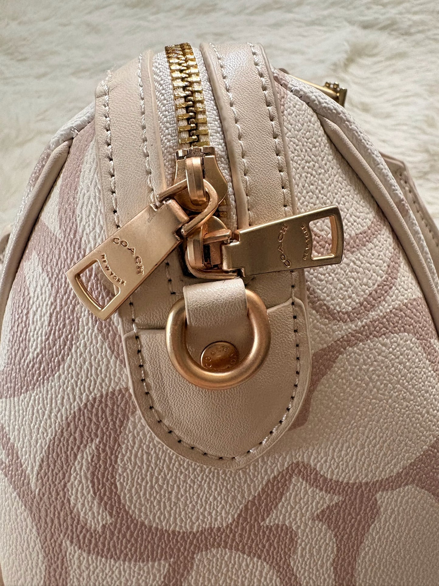 Coach Rowan Satchel Bag– ChalkPink Signature