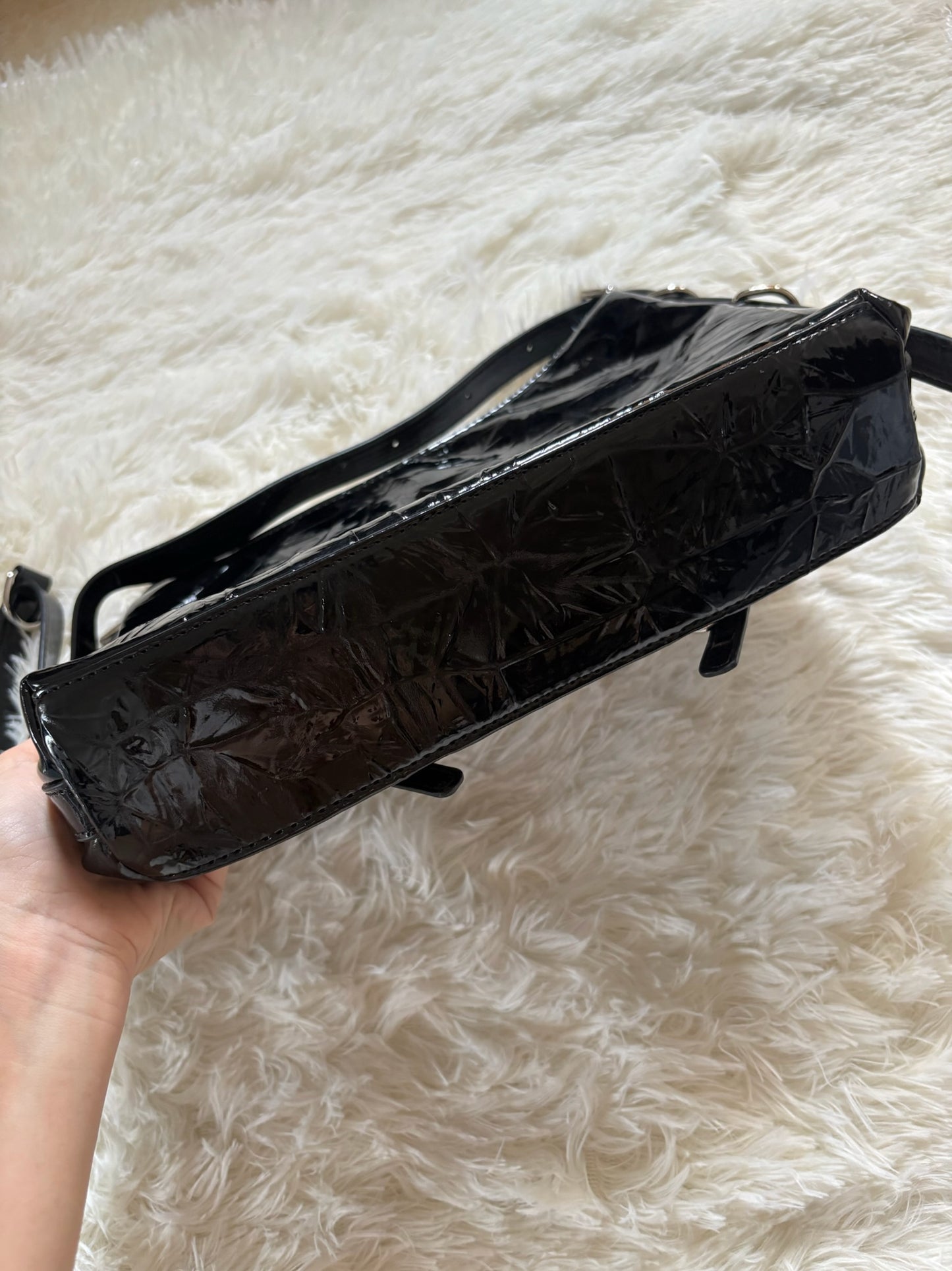 Diesel 1DR Shoulder Bag – Black Patent