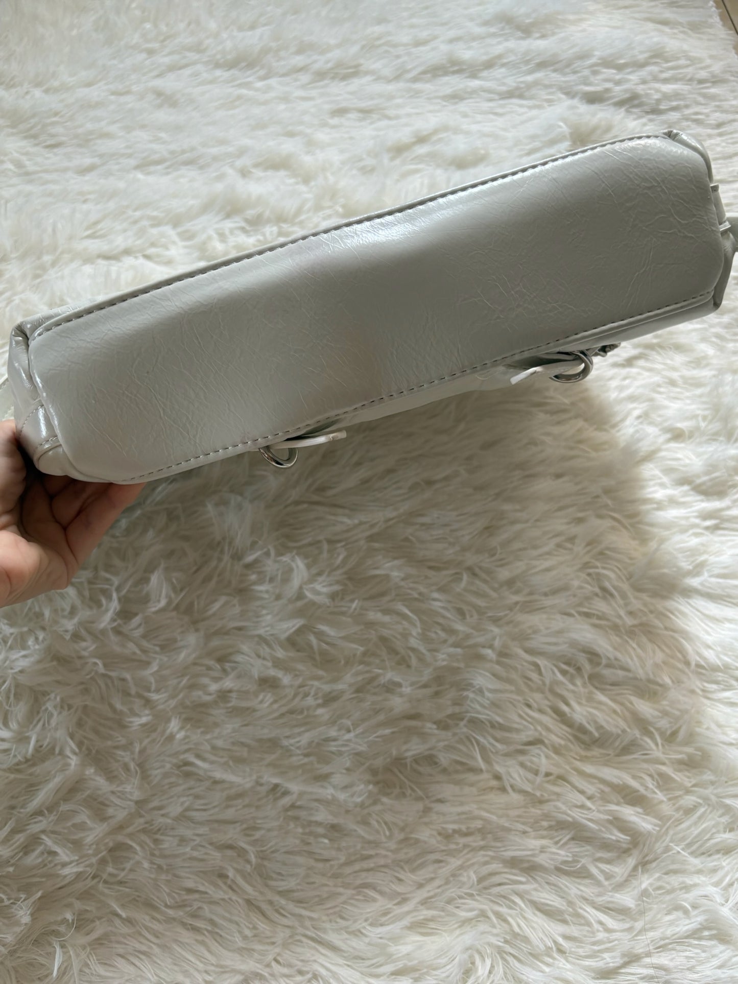 Diesel 1DR Shoulder Bag – White Patent