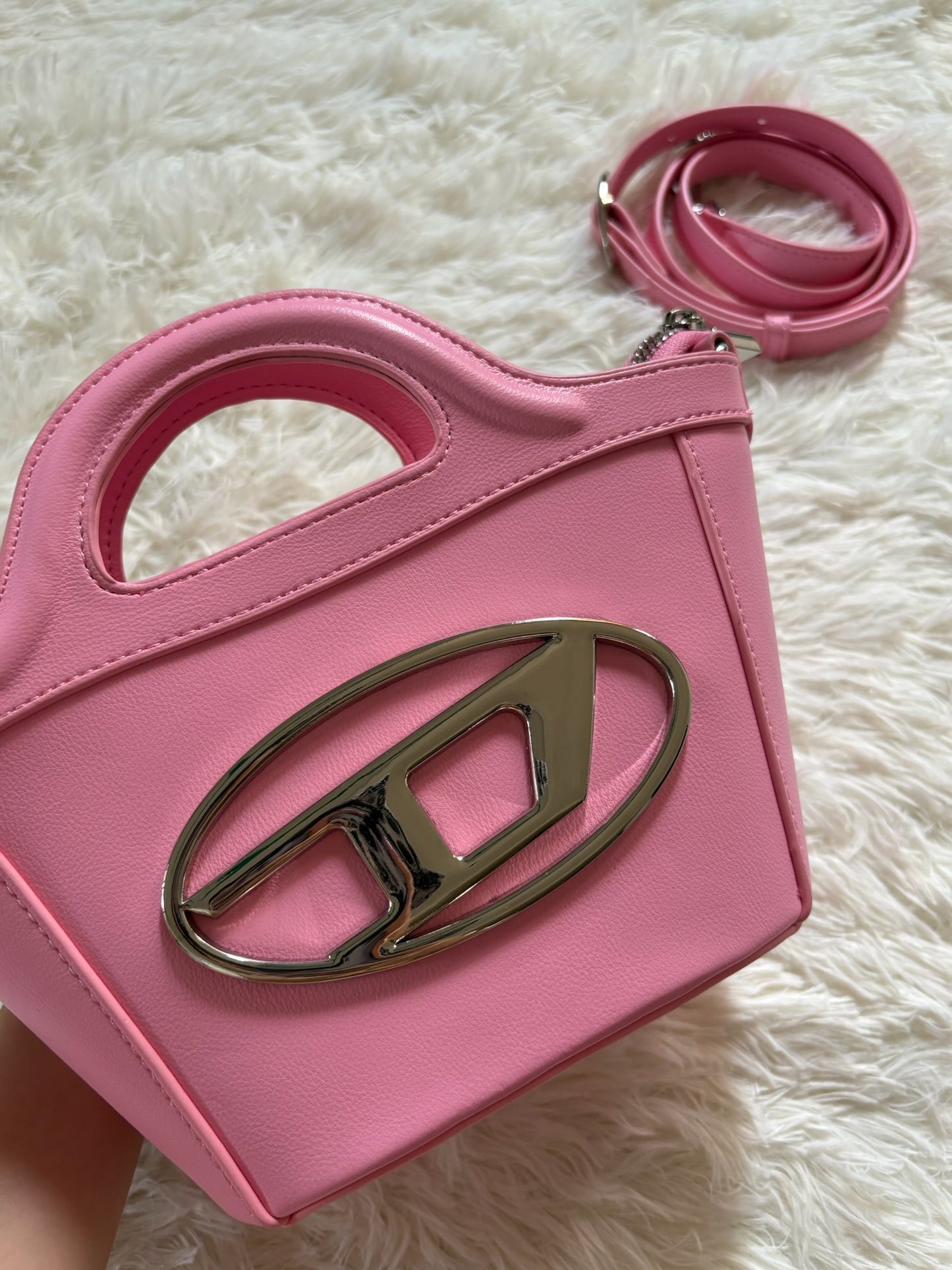 Diesel 1DR-Basket mini tote bag– Pink