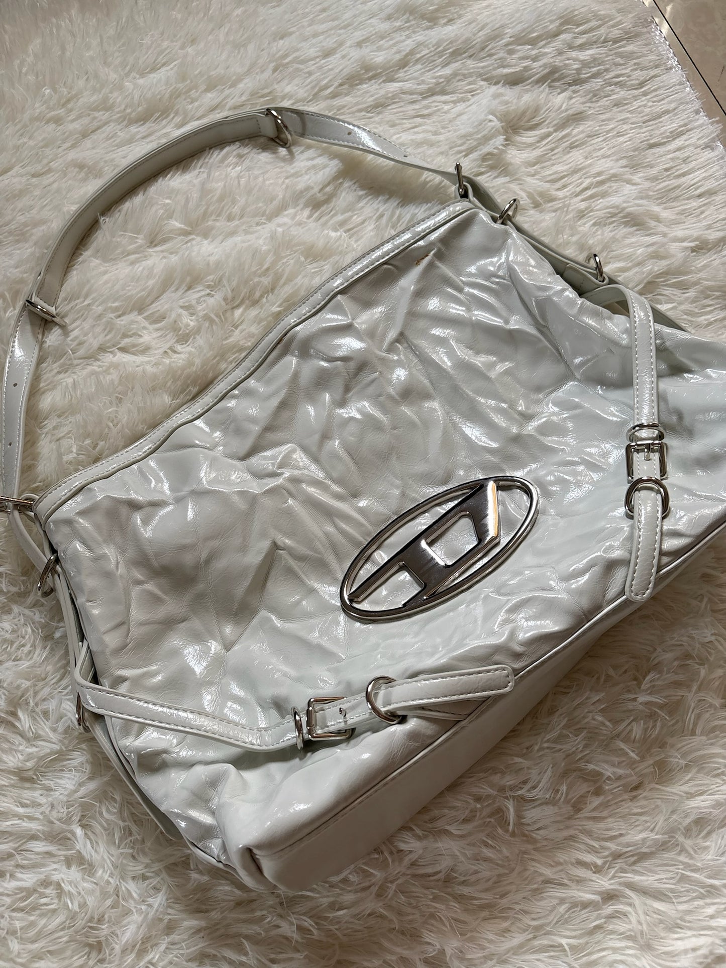 Diesel 1DR Shoulder Bag – Pearl White