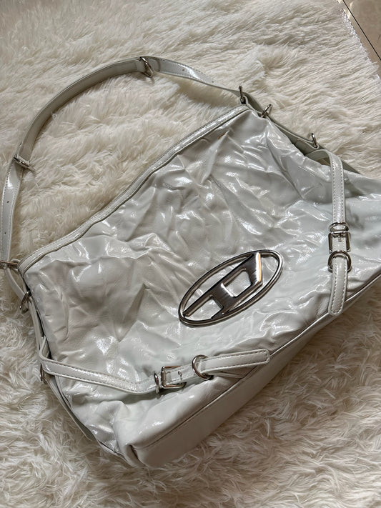 Diesel 1DR Shoulder Bag – Pearl White